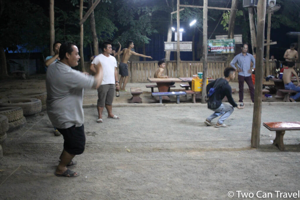 Throwing heavy metal balls and drinking beer? Is there any cooler thing to do in Luang Prabang?