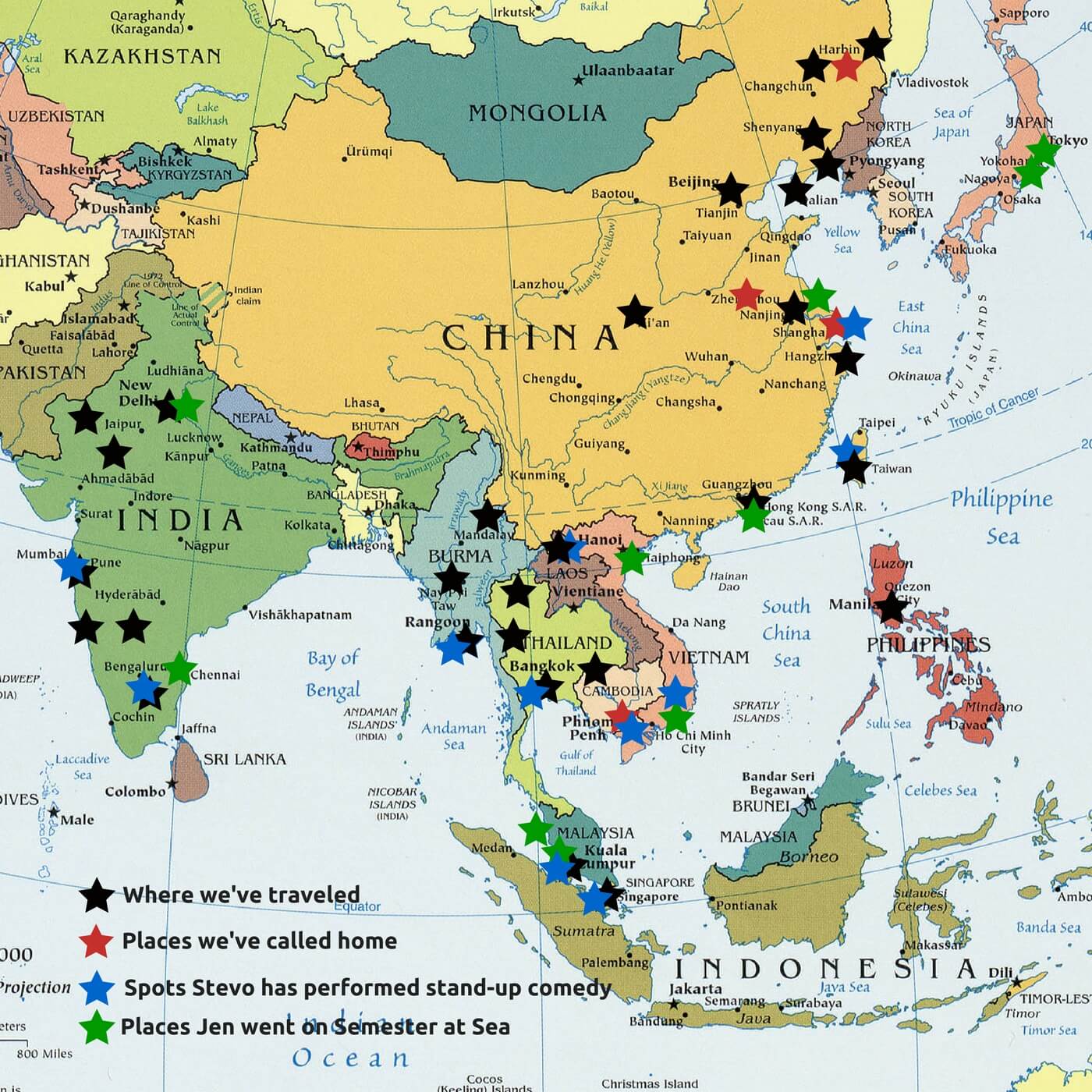 Where we've traveled - Two Can Travel