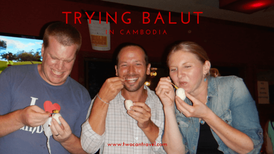 Trying balut
