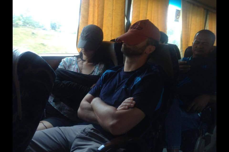 Even escorted tour leaders need a nap from time to time. Adventure jobs aren't easy!
