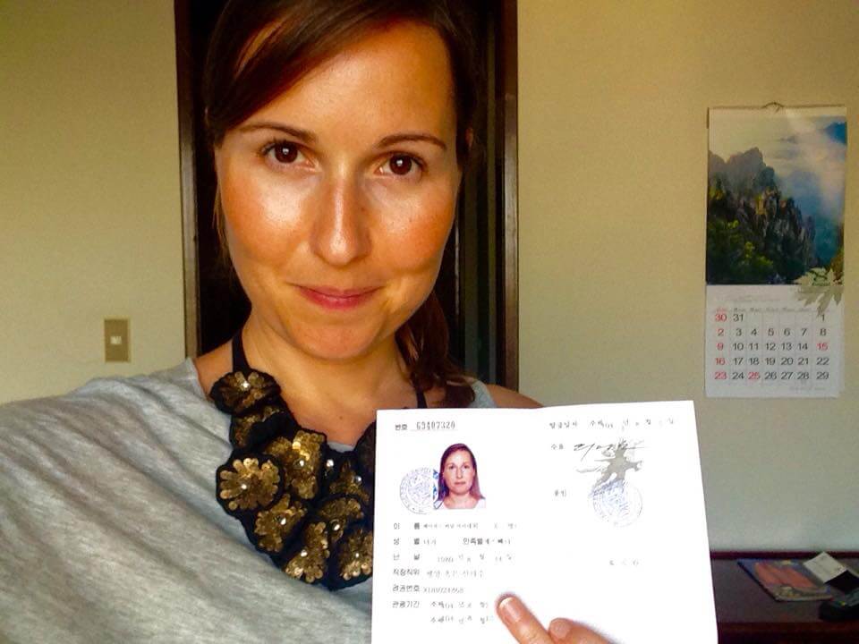 Me, with my North Korean visa. I love going offbeat places nobody goes to. You can read more here.