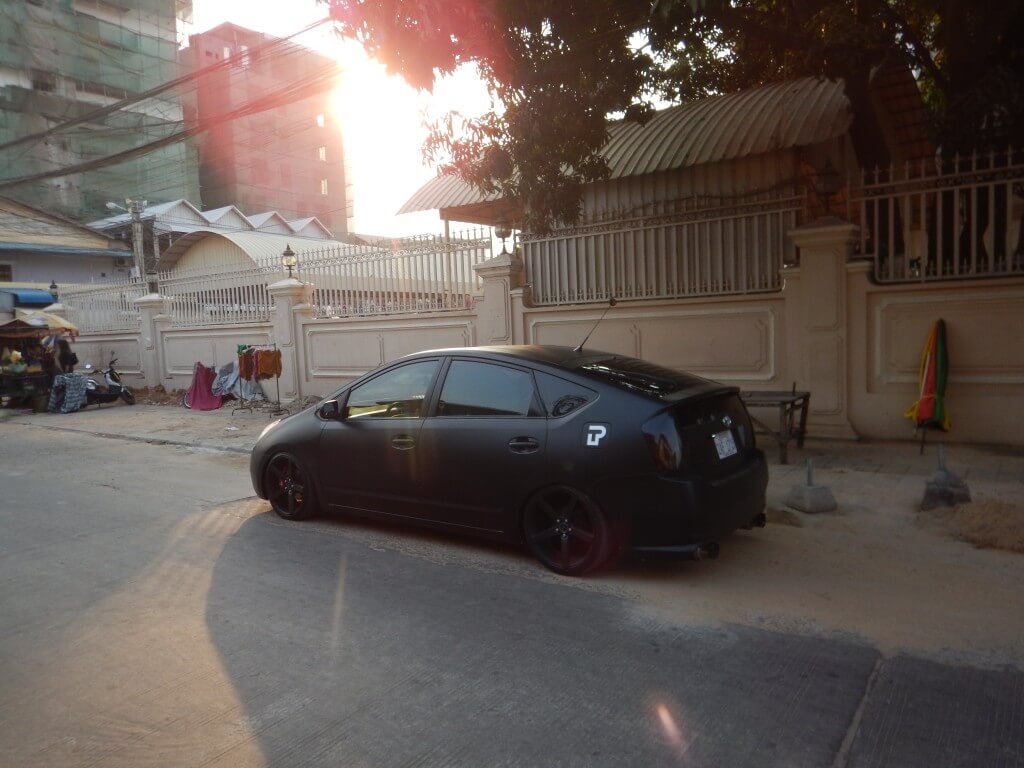 The usual Cambodia taxi is a Prius. Save money and the world!