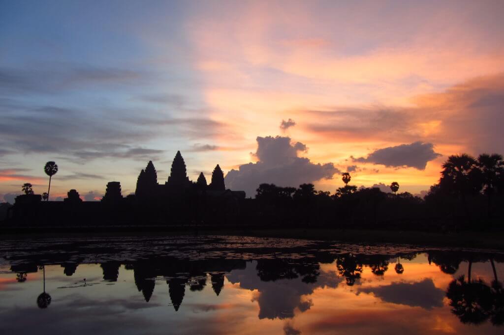 Angkor Wat in Siem Reap, #1 on Two Can Travel's List of 10 Awesome Places to Go in Cambodia. Places to visit in Cambodia. Best Cambodia attractions. 