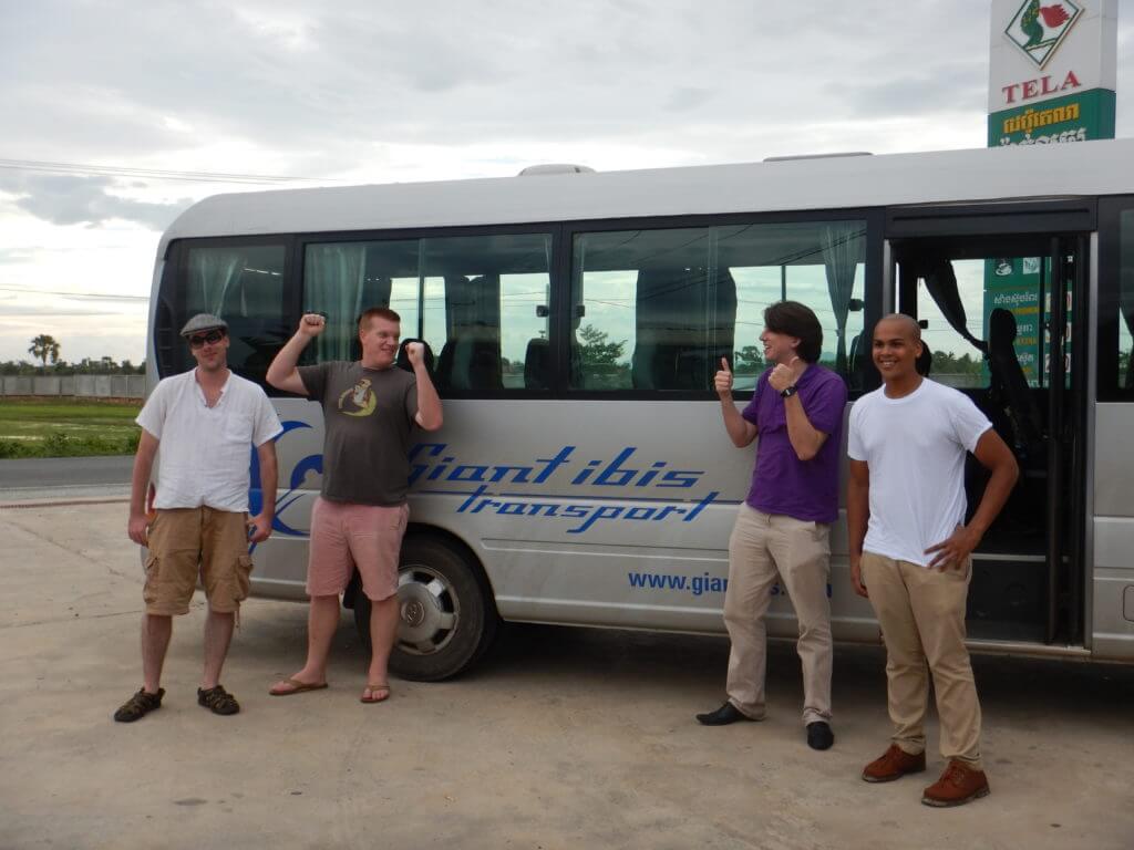 Traveling comedians in Cambodia. Best bus companies in Cambodia. Bus from Phnom Penh to Siem Reap, Siem Reap to Sihanoukville, Phnom Penh to Kampot, and more.