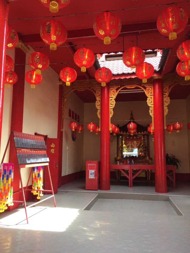 The Chinese temple in Nakhon Phanom, Thailand by Two Can Travel