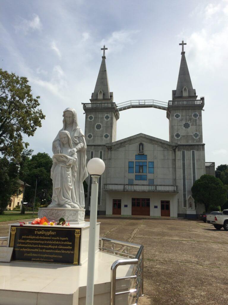 The Catholic Church in Nakhon Phanom, Thailand by Two Can Travel