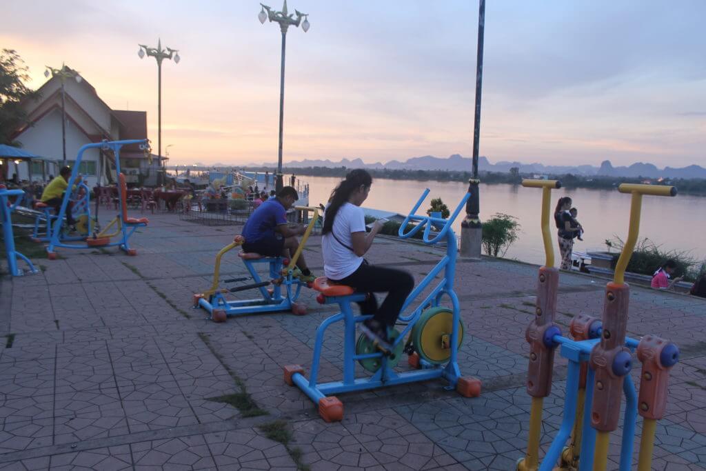 Exercising, one of many things to do in Nakhon Phanom, Thailand by Two Can Travel