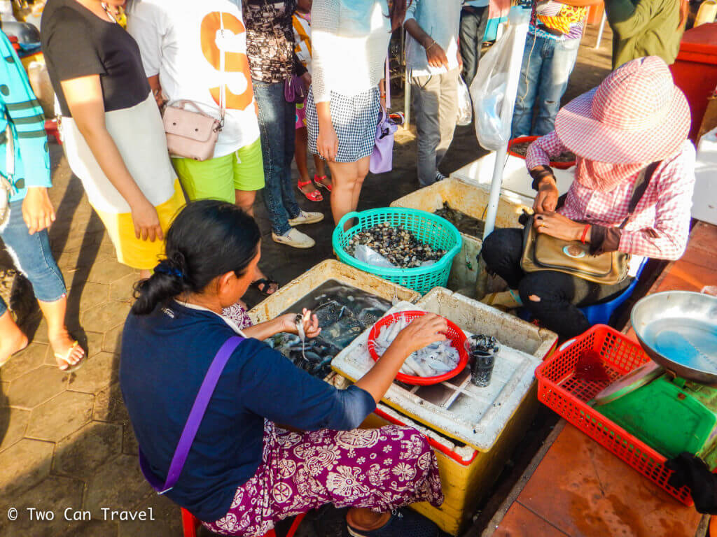 At the Kep Crab Market in Kep, Cambodia