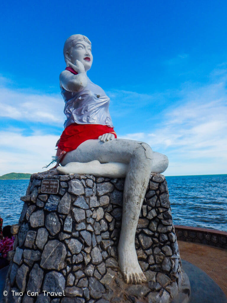 The White Lady statue at Kep Beach in Kep, Cambodia