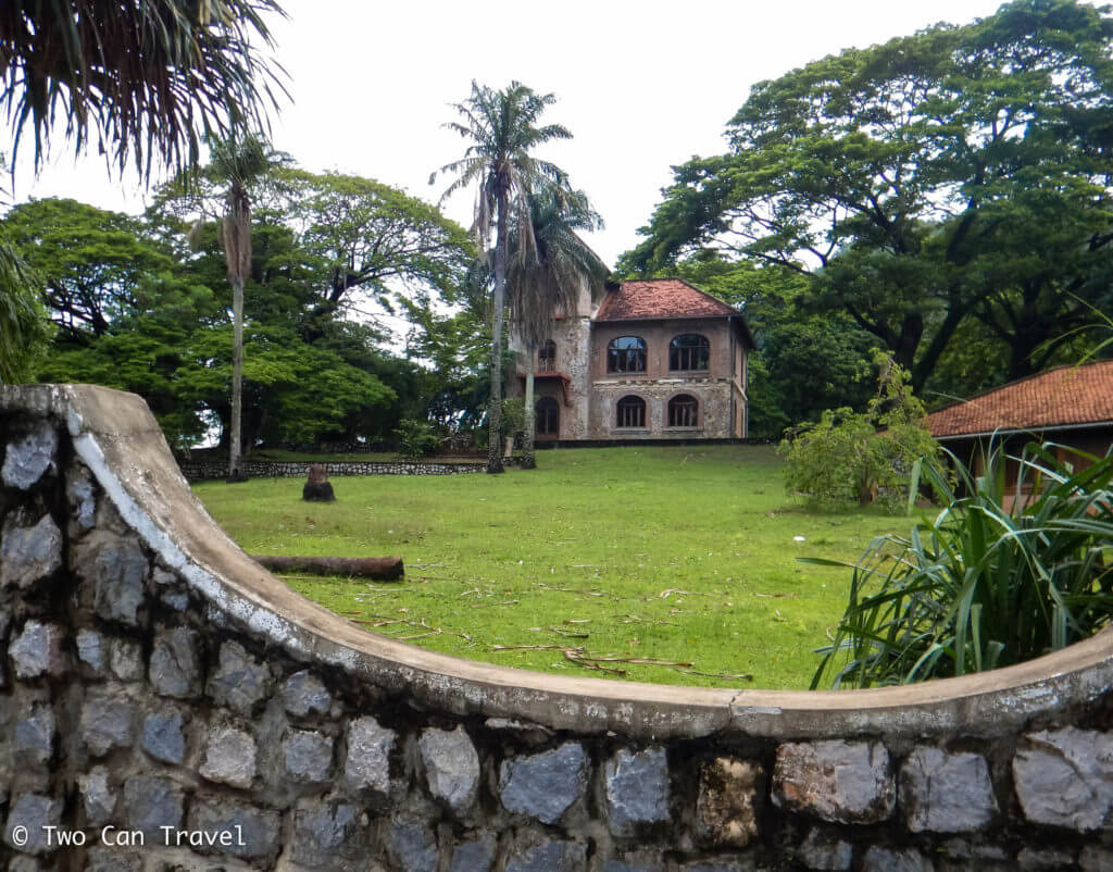 The abandoned mansion across from Kep Beach in Kep, Cambodia.