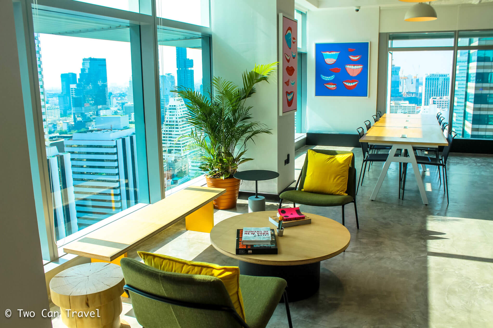 WeWork Asia Centre is a fun and cheerful Bangkok co-working space. Silom 