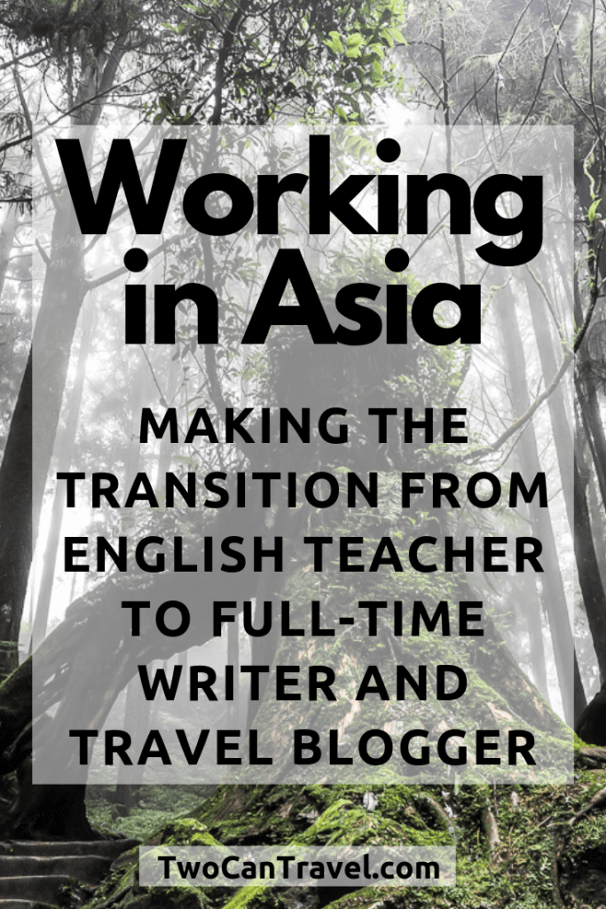 Have you thought about living in Taiwan? Teaching English in Taiwan is one of the top jobs for expats in the country. But there are many options for work beyond teaching in Taiwan. Read this interview with Nick Kembel from Spiritual Travels who went from an English teacher to a full-time writer and blogger. #Taiwan #WorkingInAsia #TeachingInTaiwan #FreelanceWriter #TravelBlogger