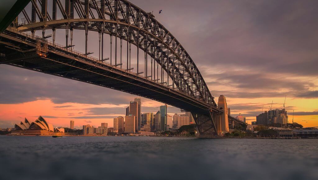 The Sydney Harbor Bridge, one of the iconic Australian Landmarks in Sydney