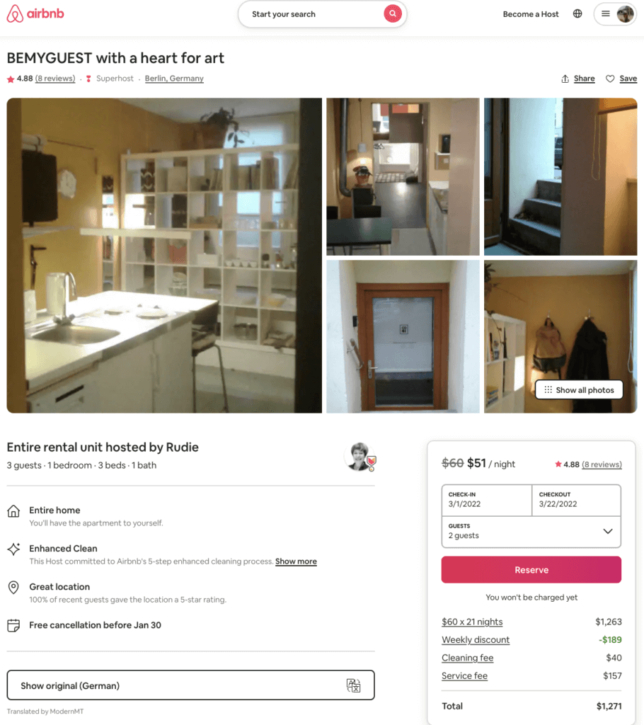 Airbnb stay in Berlin Germany 3 weeks How to find long term accommodation while traveling